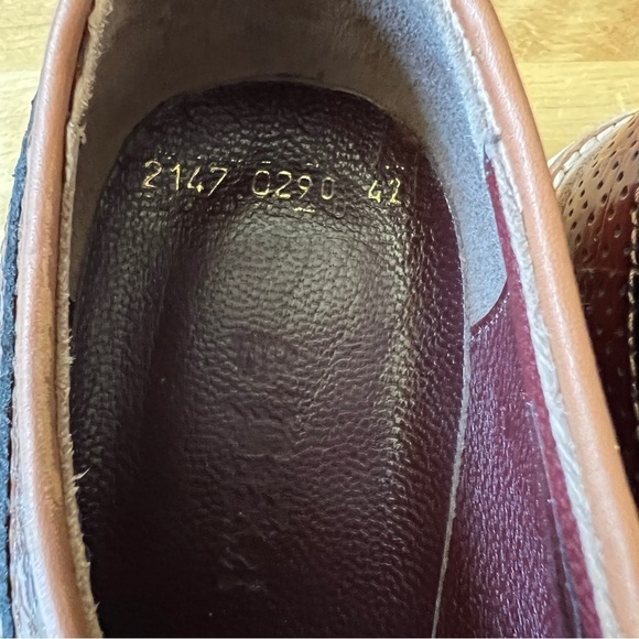 S’ BAKER LEATHER DERBY SHOES MEN 42 US 9 REPTILE WINGTIP LEATHER OFFICE MODERN - Picture 10 of 12